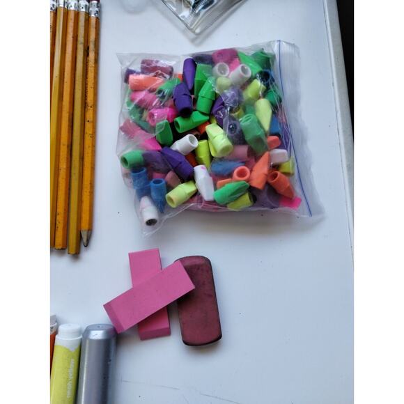 Lot of 100 Pencils - Pens - Paint Pens - Erasers - Mechanical Pencils - Picture 6 of 11